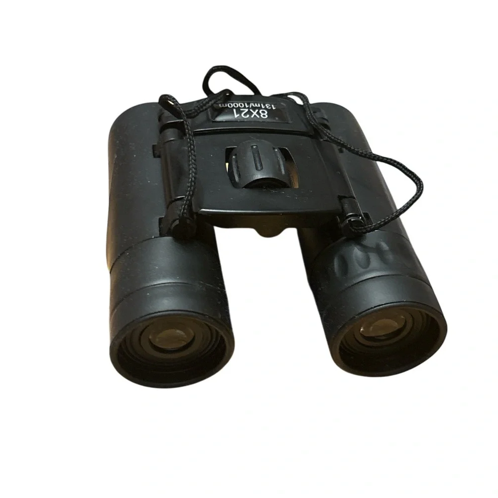 Black 8x21 Compact Roof Prism Binoculars NIB